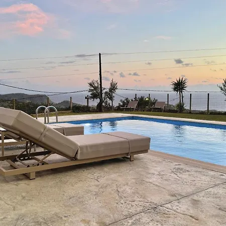 Michael Private Villa, Private Swimming Pool, Garden, Panoramic Sunset Triopetra