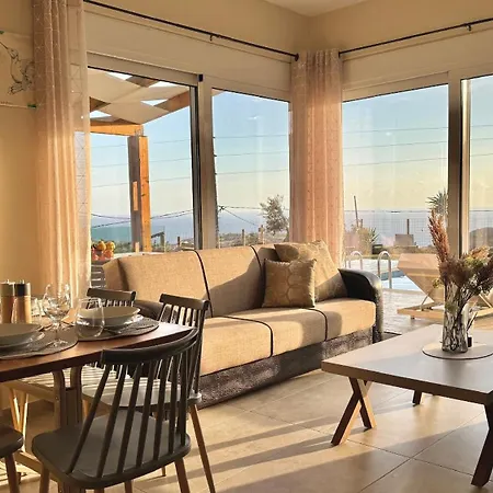 Michael Private Villa, Private Swimming Pool, Garden, Panoramic Sunset Villa Triopetra