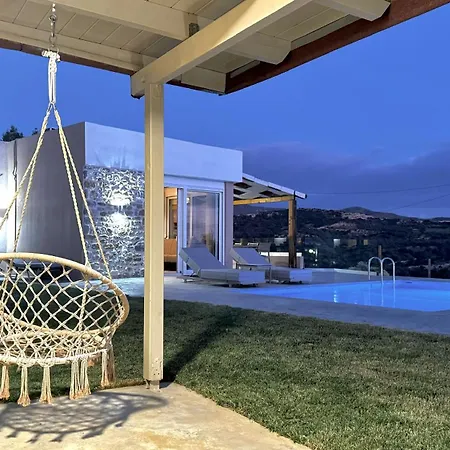 Michael Private Villa, Private Swimming Pool, Garden, Panoramic Sunset * Triopetra
